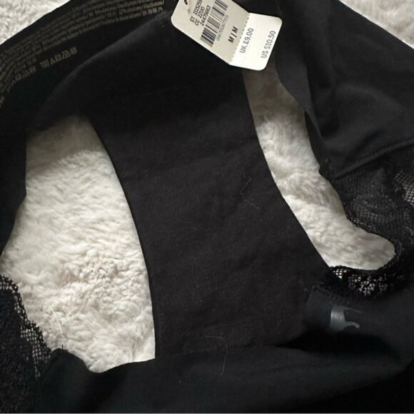 Victoria's Secret PINK | Black Seamless No Show Cheekster Panties | Size Medium - Picture 4 of 13